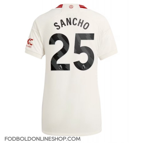 Manchester United Jadon Sancho #25 Tredjetrøje Dame 2023-24 Kortærmet